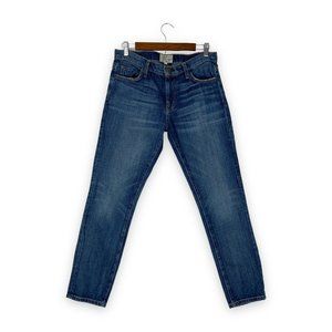 Current Elliott Jean Women 27 Blue Dark Classic Straight Whisker 100% Cotton USA